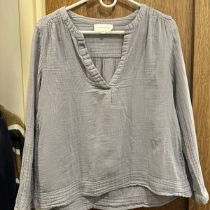 Sud Express Grey-Blue Long Sleeve Shirt